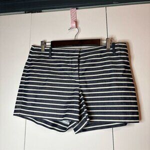 Ann Taylor Loft Women's Riviera Bermuda Shorts M Blue White Striped
